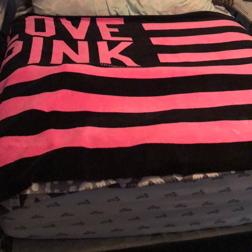 Victoria Secret Pink Flag Blanket